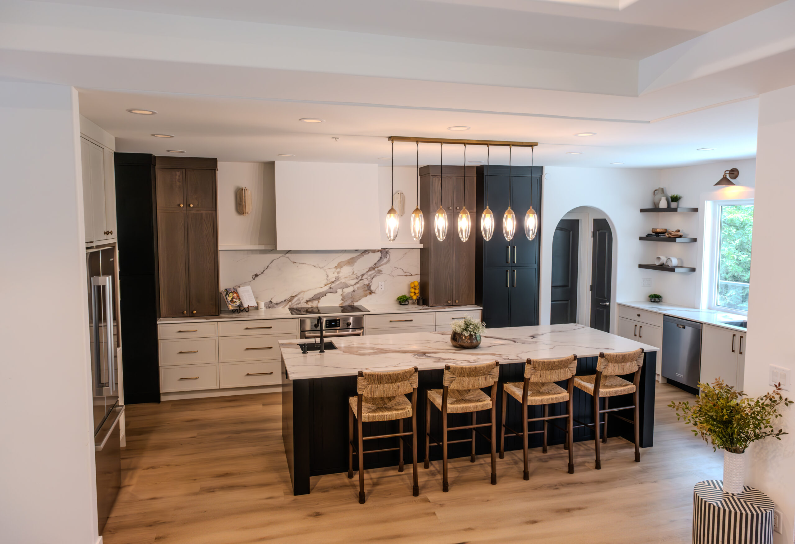 Black and Gold Custom Kitchen Lake Country