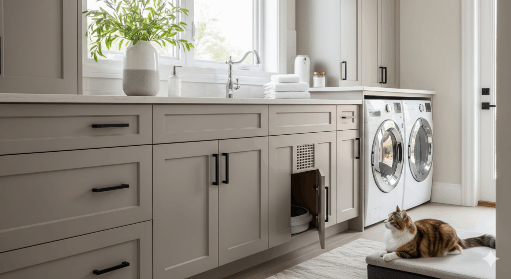 Custom Pet Storage Voth Cabinetry Hidden Litter