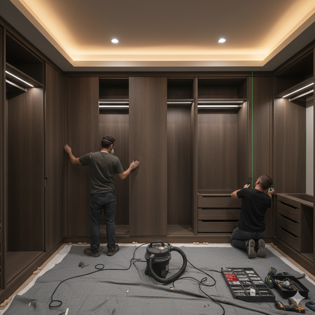 Wardrobe Cabinets Install